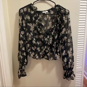 Emory Park (urban outfitters) sheer black top